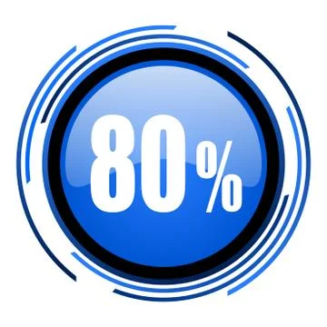 80 percent icon. Stock Illustration