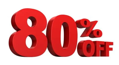 80 Percent Off Stock Illustration