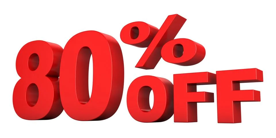80 Percent Off Stock Illustration