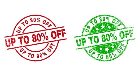 UP TO 80% OFF Round Stamps with Corroded Texture Stock Illustration