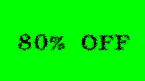 80% Off smoke text effect green isolated background Stock Footage 138722393