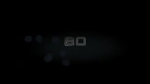 80 title metal text on black alpha channel background Stock Footage 295818091