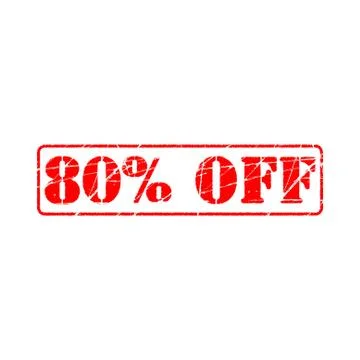 80% off on white background. eighty Percent Off Promotional Advertising Banne Stock Illustration