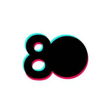 80 Year Anniversary Vector Template Design Illustration Stock Illustration