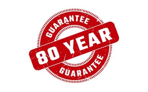 80 Year Guarantee Rubber Stamp Stock Illustration
