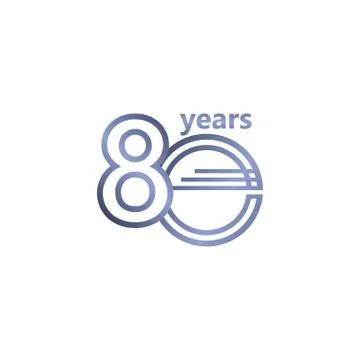 80 Years Anniversary Vector Template Design Illustration Stock Illustration