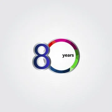 80 Years Anniversary Vector Template Design Illustration Stock Illustration