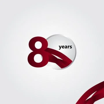 80 Years Anniversary Vector Template Design Illustration Stock Illustration