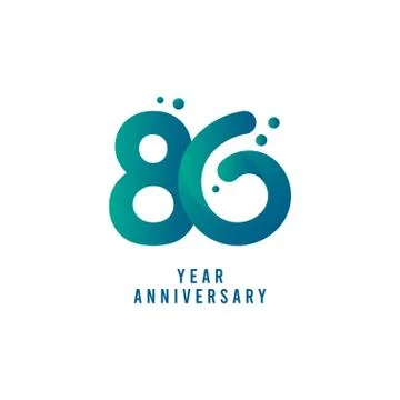 80 Years Anniversary Vector Template Design Illustration 스톡 일러스트