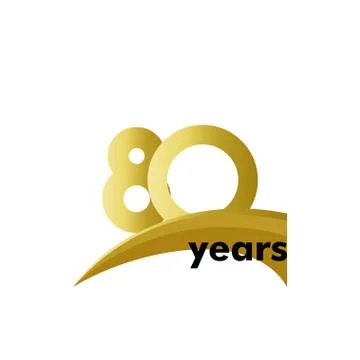 80 Years Anniversary Vector Template Design Illustration Stock Illustration