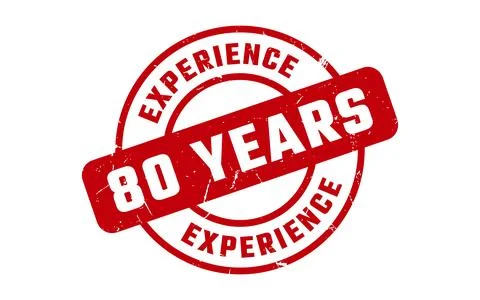 80 Years Experience Rubber Stamp Stock Illustration