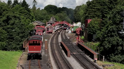 80072 BR STANDARD TANK ENGINE, GOATHLAND STATION, NORTH YORKSHIRE Stock Footage 46213913