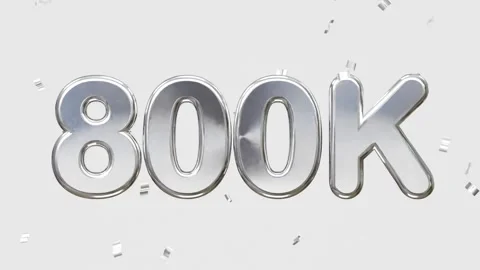 800k celebration text animation motion graphics video Stock Footage 278683487