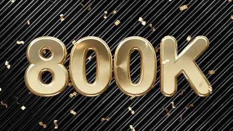800k celebration text animation motion graphics video Stock Footage 278683559