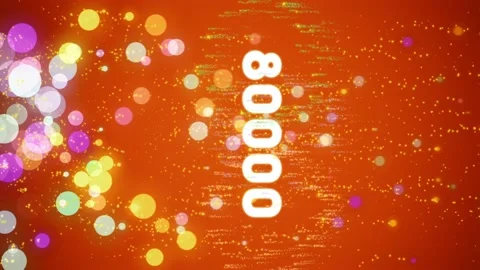 80k Vertical Video Counter on reaching subscribers, likes and etc. Stock Footage 135172564