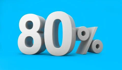 80percent Icon. Stock Illustration