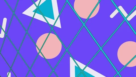 80s 90s Abstract Pattern Background Animated Retro Stock Footage 102149652