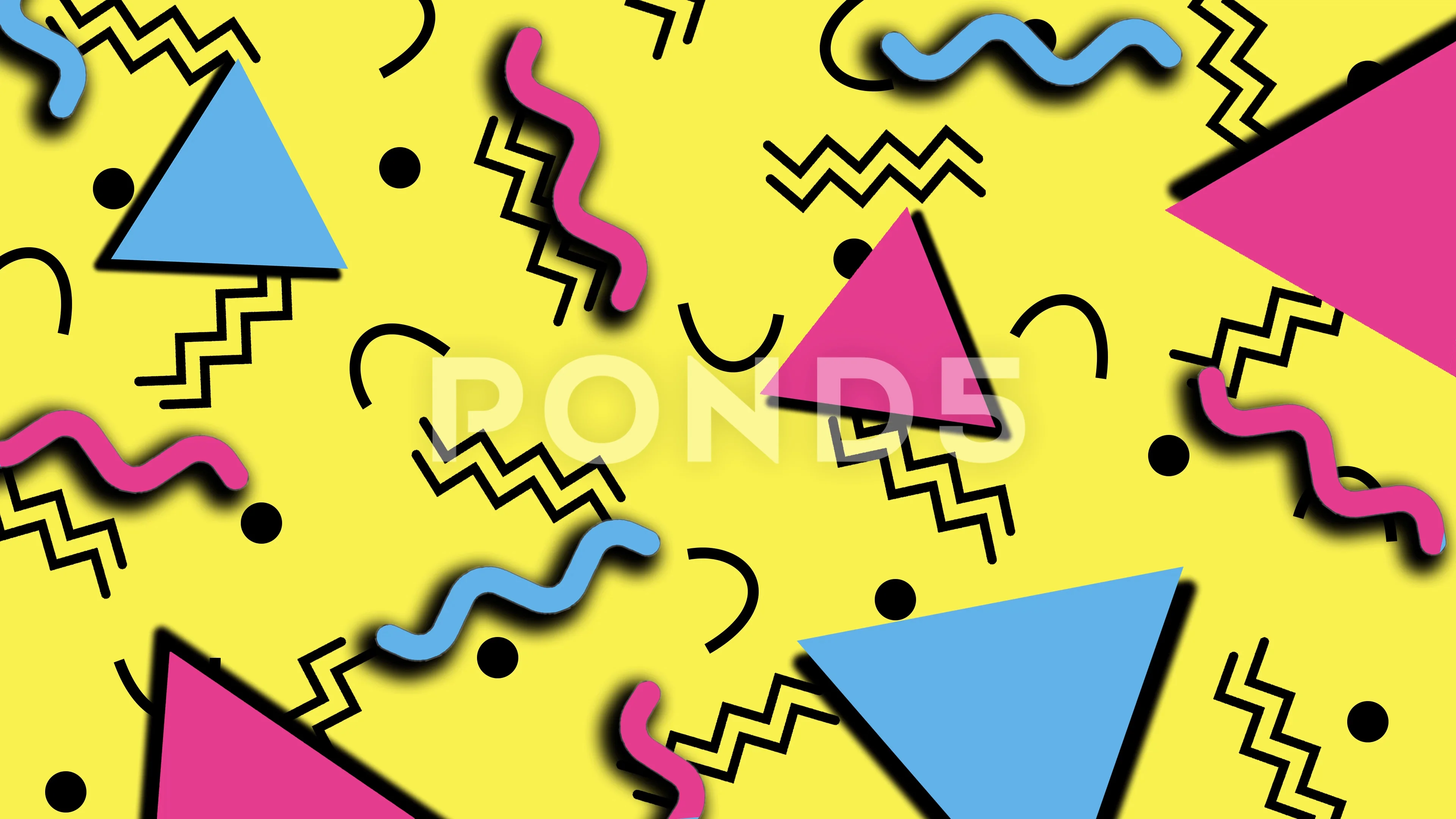 80s 90s Pattern With Geometrical Shapes ... | Stock Video | Pond5