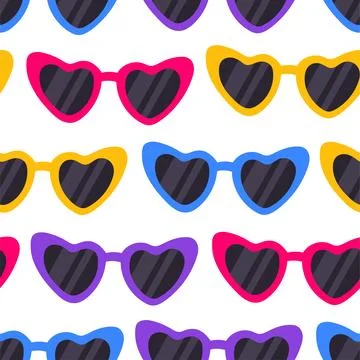 80s 90s seamless pattern in modern style flat, line style. Hand drawn vector Stock Illustration