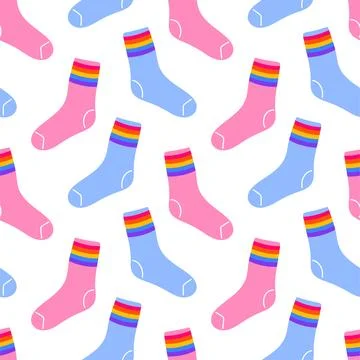 80s 90s seamless pattern in modern style flat, line style. Hand drawn vector Stock Illustration