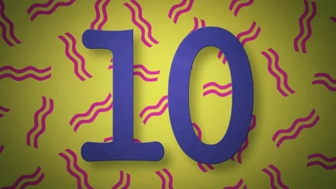 80s - 90s Top Ten Countdown Stock Footage 81062439