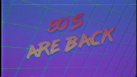 80s ARE BACK Title Animated Retro Futuristic Style VHS Stock-Footage 102149776