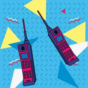 80s background style Stock Illustration