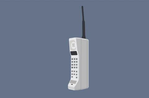 80s Cellphone Illustrazione stock