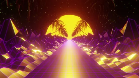 80s Coconut Tree Background Stock Footage 239847535