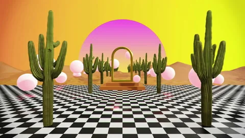 80s Desert Dune Abstract Background Stock Footage 219636272