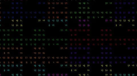 80s digital numbers Stock Illustration