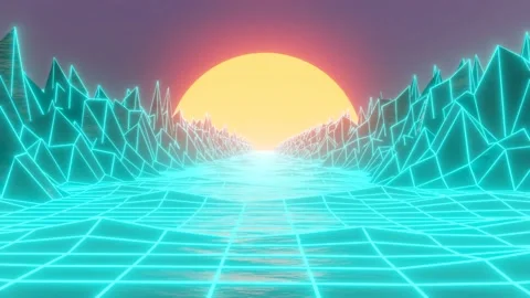 80S Light Blue Vintage Loop Animation Stock Footage 138396039