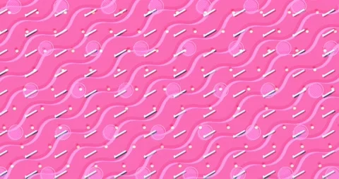 80s Memphis Style Pink Background Stock Footage 140986208