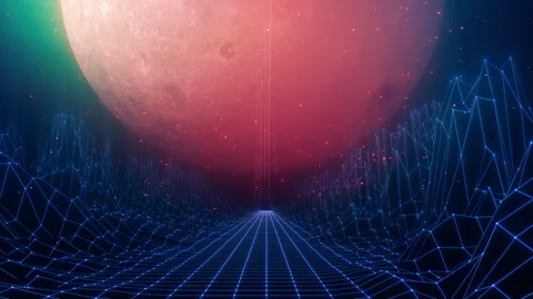 80s Neon Light Loop Stock Footage 256773384