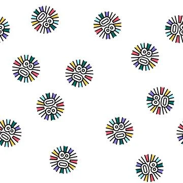 80s nostalgia vector seamless pattern sign Stock Illustration