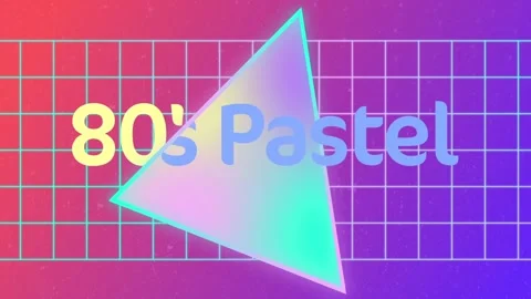 80s Pastel Title Stock After Effects