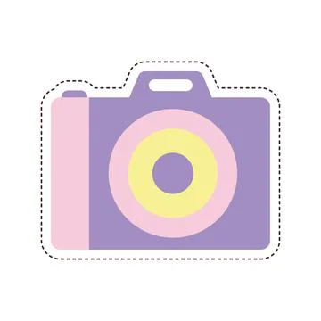 80s patch of a camera Ilustración de archivo