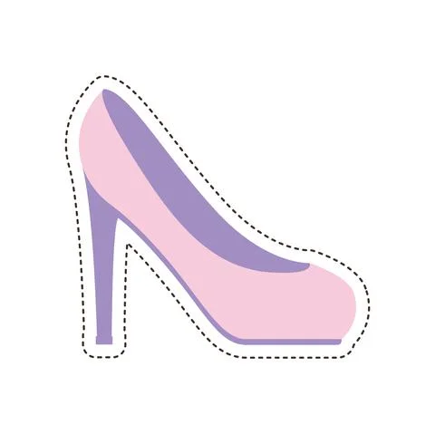 80s patch of a heel Illustrazione stock