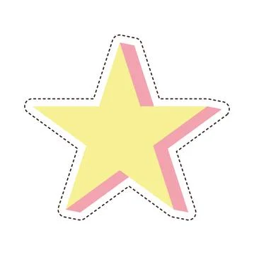 80s patch of a star Stock Illustration