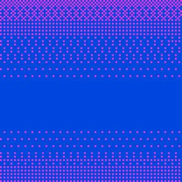 80s pixel halftone gradient seamless pattern. Texture of squares with fading Stock Illustration