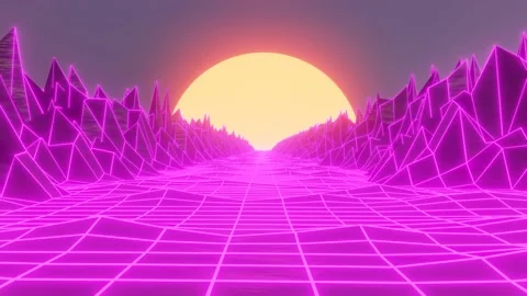 80S Purple Vintage Loop Animation Stock Footage 138396049