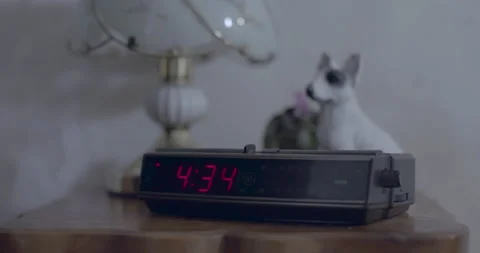 80s radio Clock Stock Footage 201975932