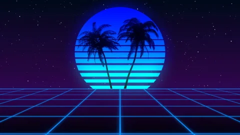 80s Retro Background in blue Stock Footage 234920759