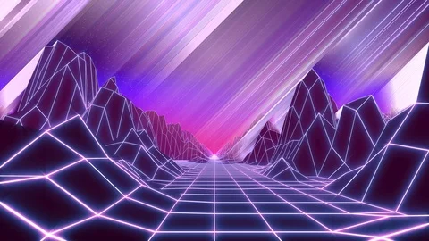 80s retro background loop animation. Neo... | Stock Video | Pond5