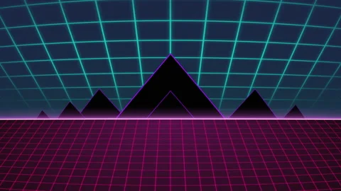 80s retro background loop animation Stock Footage 168921136