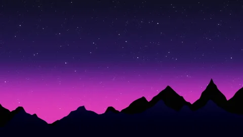 80s retro background loop animation. Retrowave horizon landscape with neon Stock Footage 219641870