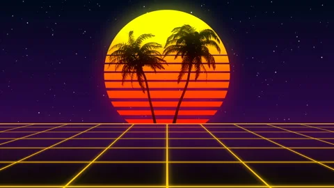 80s Retro Background in red and yellow Stock Footage 234918382