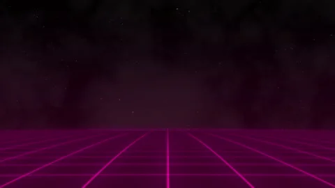 80s Retro background. Red neon grid, 4K Resolution Loop Animation Stock Footage 183706827