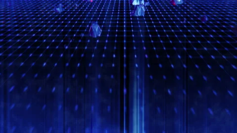 80s retro futuristic sci-fi background. Retrowave VJ videogame landscape Video stock 154007954