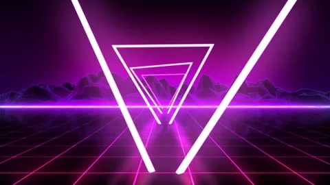 80s retro Neon background Stock Footage 279476065